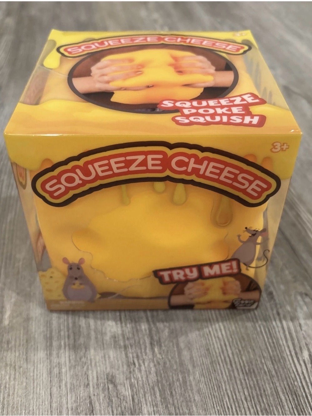 Giggle Zone Squeeze Cheese Block Large Squishy Sensory Fidget Stress Novelty Toy